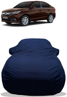 Wegather Car Cover For Honda Amaze V CVT Diesel (With Mirror Pockets)(Blue)
