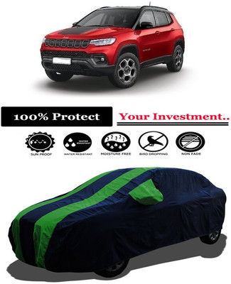 Amexride Car Cover For Jeep Compass Trailhawk 4x4 Opt Diesel (With Mirror Pockets)(Green)