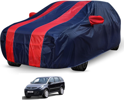 Auto Hub Car Cover For Tata Aria (Without Mirror Pockets)(Black, Red)