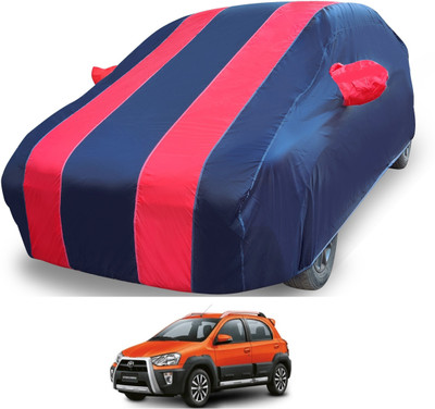 MOCKHE Car Cover For Toyota Etios Cross (With Mirror Pockets)(Red)