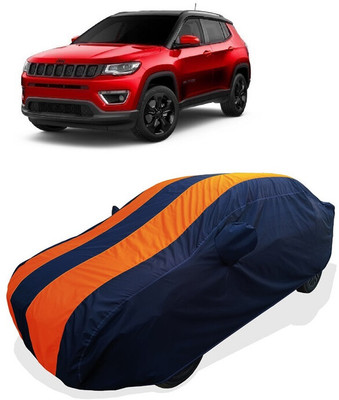 Coxtor Car Cover For Jeep Compass 2.0 Longitude Option Diesel (With Mirror Pockets)(Orange)