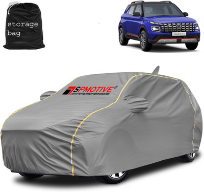 SPMOTIVE Car Cover For Hyundai Venue (With Mirror Pockets)(Yellow, Black)