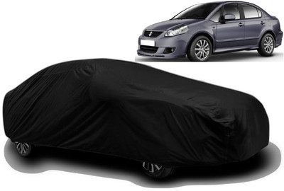 Swarish Car Cover For Maruti Suzuki SX4 (With Mirror Pockets)(Black)