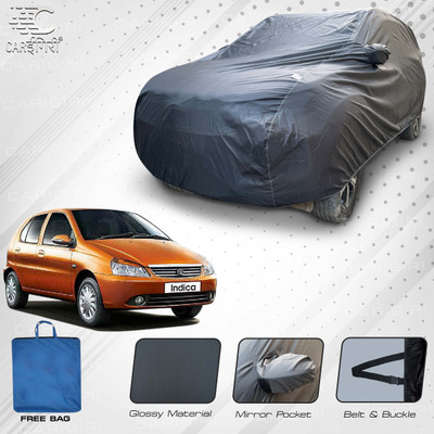 Carigiri Car Cover For Tata Indica, Indica D90, Indica DLX, Indica V2, Indica V3 (With Mirror Pockets)(Grey)