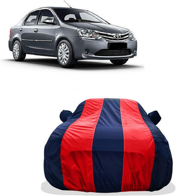 Tricway Car Cover For Toyota Etios G (With Mirror Pockets)(Red)