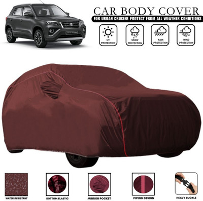 MADAFIYA Car Cover For Toyota Urban Cruiser (With Mirror Pockets)(Maroon, Red, For 2020, 2021, 2022, 2023 Models)