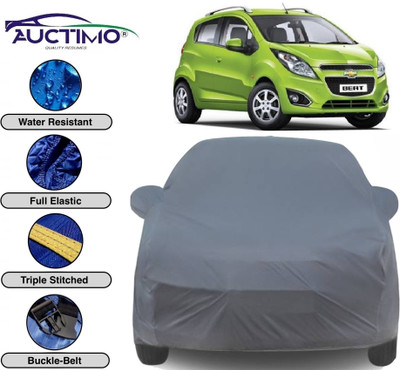 AUCTIMO Car Cover For Chevrolet Beat (With Mirror Pockets)(Grey)