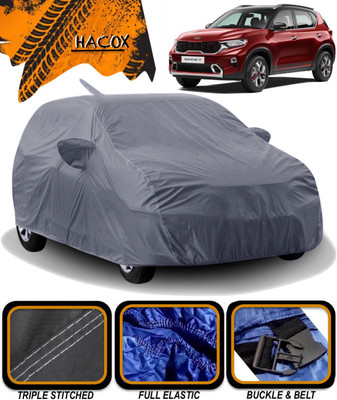 HACOX Car Cover For Kia Sonet (With Mirror Pockets)(Grey)