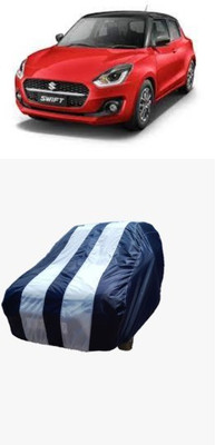 SRI GORAKHNATH TRADERS Car Cover For Maruti Suzuki Swift LXI Optional-O (Without Mirror Pockets)(White, Blue)