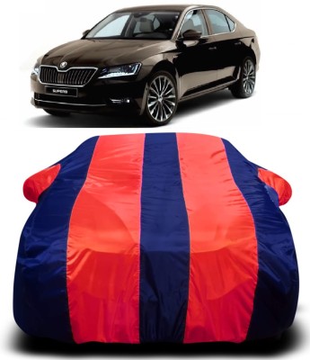 S Shine Max Car Cover For Skoda Superb (With Mirror Pockets)(Multicolor)