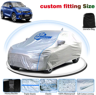 GARREGE Car Cover For Toyota Glanza G (With Mirror Pockets)(Silver, Grey, For 2022, 2023, 2024, 2025 Models)
