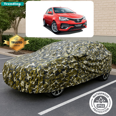PAGORA Car Cover For Toyota Platinum Etios (With Mirror Pockets)(Multicolor)