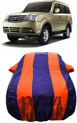 Wegather Car Cover For Tata Grand Dicor (With Mirror Pockets)(Orange)