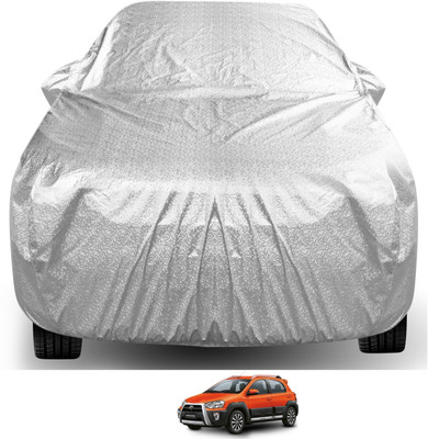 Auto Hub Car Cover For Toyota Etios Cross (With Mirror Pockets)(Silver)