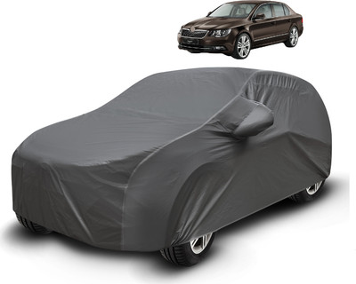 Caronix Car Cover For Skoda Superb (With Mirror Pockets)(Grey)
