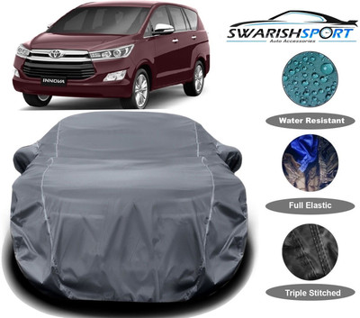Swarish Car Cover For Toyota Innova Crysta (With Mirror Pockets)(Grey)