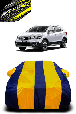 FRONCH Car Cover For Maruti S-Cross DDiS 200 Alpha (With Mirror Pockets)(Yellow, Blue)