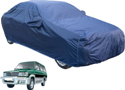 Auto Hub Car Cover For Toyota Qualis (With Mirror Pockets)(Blue)