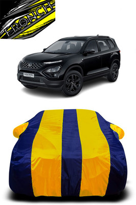 FRONCH Car Cover For Tata Safari DICOR 2.2 EX 4x2 (With Mirror Pockets)(Yellow, Blue)