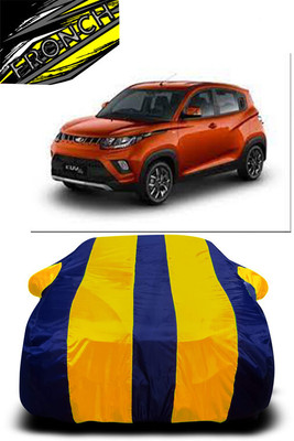 FRONCH Car Cover For Mahindra KUV100 NXT D75 K2 Plus (With Mirror Pockets)(Yellow, Blue)