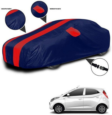 GOSHIV-car and bike accessories Car Cover For Hyundai Eon (With Mirror Pockets)(Red, Blue)