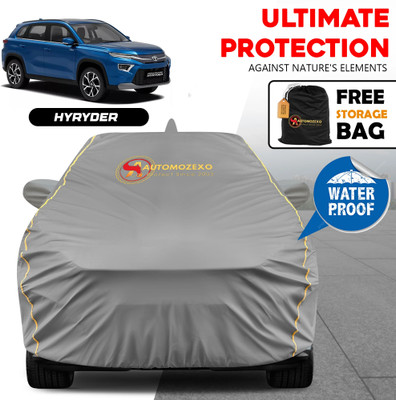 AUTOMOZEXO Car Cover For Toyota Urban Cruiser, Hyryder (With Mirror Pockets)(Grey)