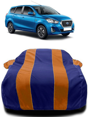 Autoprime Car Cover For Datsun Go Plus D Petrol (With Mirror Pockets)(Orange, Blue)