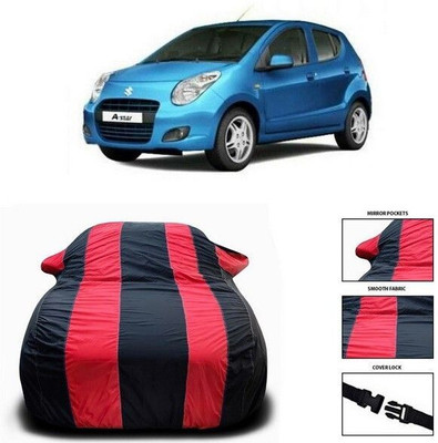 ANTHUB Car Cover For Maruti Suzuki Alto 800 (With Mirror Pockets)(Red, Black)