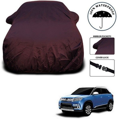 ANTHUB Car Cover For Maruti Suzuki Grand Vitara (With Mirror Pockets)(Maroon)