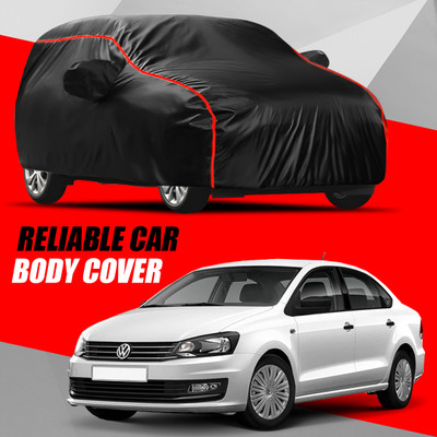 R Rayvin Star Car Cover For Volkswagen Vento (With Mirror Pockets)(Multicolor)