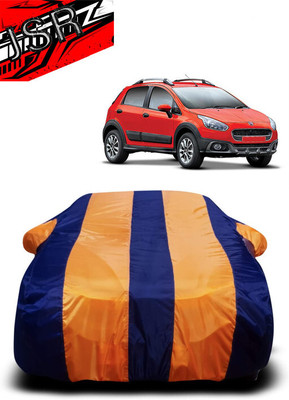 J S R Car Cover For Fiat Avventura Urban Cross 1.4 T-Jet Emotion (With Mirror Pockets)(Orange, Blue)