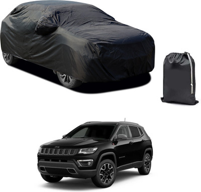 GOSHIV-car and bike accessories Car Cover For Jeep Compass Trailhawk 4x4 Diesel (With Mirror Pockets)(Black)