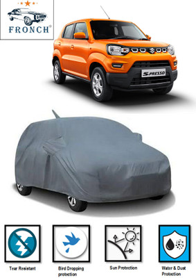 FRONCH Car Cover For Maruti Suzuki S-Presso (With Mirror Pockets)(Grey)