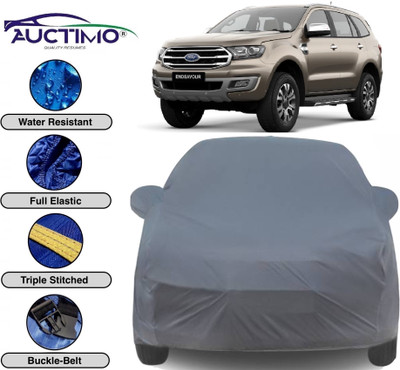 AUCTIMO Car Cover For Ford Endeavour (With Mirror Pockets)(Grey)