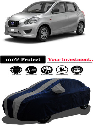 Amexride Car Cover For Datsun Datsun GO T Option CVT Petrol (With Mirror Pockets)(Grey)