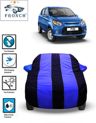 FRONCH Car Cover For Maruti Suzuki Alto 800 (With Mirror Pockets)(Blue)
