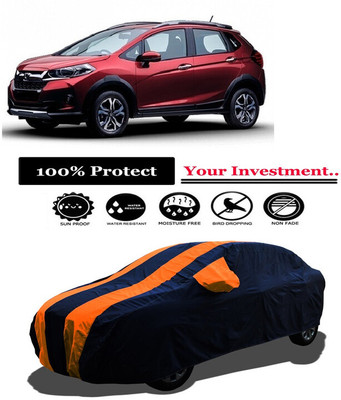 Amexride Car Cover For Honda WRV i-DTEC S (With Mirror Pockets)(Orange)