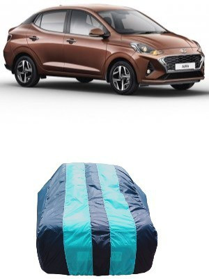 ATBROTHERS Car Cover For Hyundai Aura E Petrol (Without Mirror Pockets)(Blue, Multicolor)