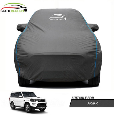 AUTO ALAXON Car Cover For Mahindra Scorpio (With Mirror Pockets)(Black)