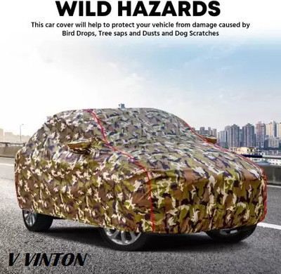 V VINTON Car Cover For Hyundai Grand i10 (With Mirror Pockets)(Multicolor)