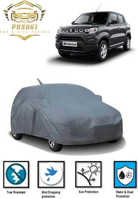 POSUKI Car Cover For Maruti Suzuki S-Presso (With Mirror Pockets)(Grey)