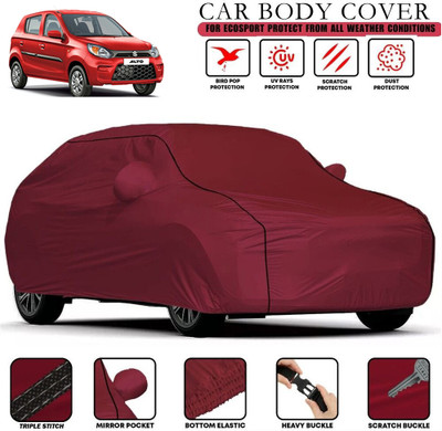 THE REAL ARV Car Cover For Maruti Suzuki Alto 800 LXI Petrol, Alto 800 LXI S-CNG, Alto 800 STD, Alto 800 VXI, Alto 800 VXI Petrol, Alto 800 VXI Plus Petrol, Alto 800 LXI Optional (With Mirror Pockets)(Maroon)