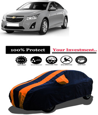 Amexride Car Cover For Chevrolet Cruze Rear (With Mirror Pockets)(Orange)
