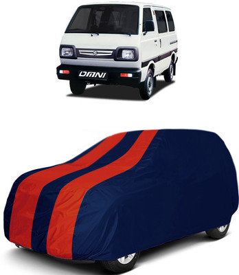MoTRoX Car Cover For Maruti Suzuki Omni (Without Mirror Pockets)(Red, Blue)