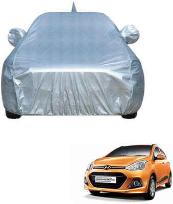 COSMOGEAR Car Cover For Hyundai Grand i10 (With Mirror Pockets)(Silver, For 2013, 2014, 2015, 2016, 2017 Models)