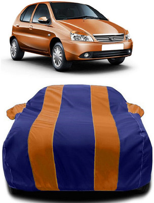 Autoprime Car Cover For Tata Indica DLX (With Mirror Pockets)(Orange, Blue)