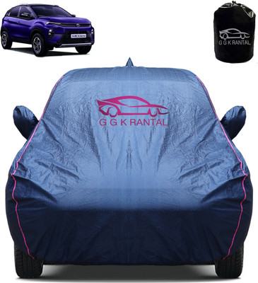 G G K RANTAL Car Cover For Tata Nexon (With Mirror Pockets)(Blue)