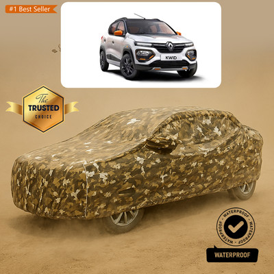 CODOKI Car Cover For Renault Kwid RXE (With Mirror Pockets)(Yellow, White)