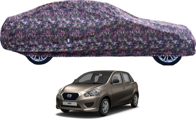 Auto Hub Car Cover For Datsun Go (With Mirror Pockets)(Green)