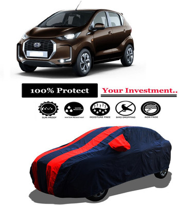 Amexride Car Cover For Datsun redi-GO (With Mirror Pockets)(Red)